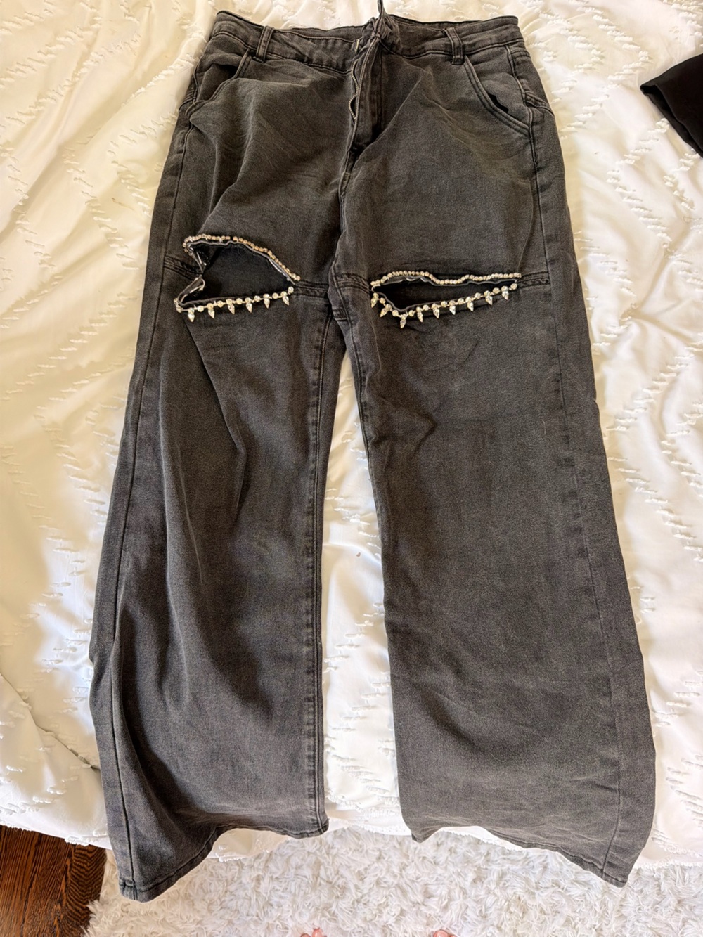 Black Women's Jeweled Pocket Jeans